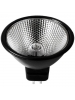 Ushio 1000005 - 20 Watt - MR16 - 12 Volt - Superline Reflekto - Matt Black Coated Backing - BAB Flood - Open Face - 3,500 Life Hours